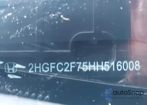 2017 Honda Civic Ex from USA, damaged, VIN 2HGFC2F75HH516008